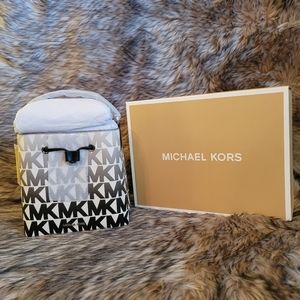 Michael Kors Suri Medium Graphic Logo Print Faux Leather Crossbody Bag